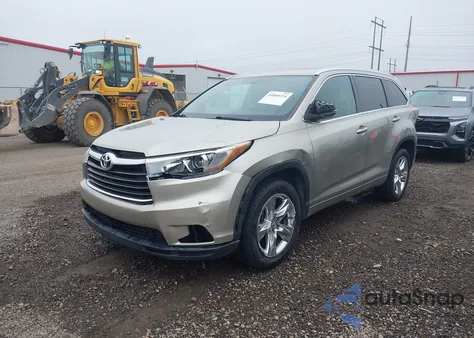 2014 Toyota Highlander Limited V6 from USA, damaged, VIN 5TDYKRFH9ES006575